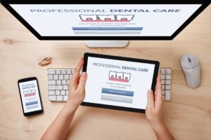 dental marketing and ppc for dentist computer screen and tablet for dentists